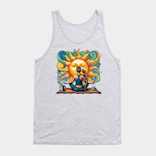 Zen Woman Meditating Bearded Dragon Tank Top